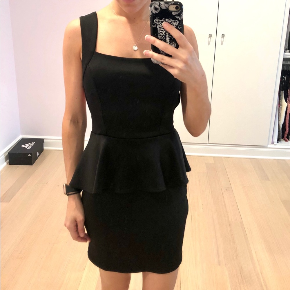 Black Peplum Dress